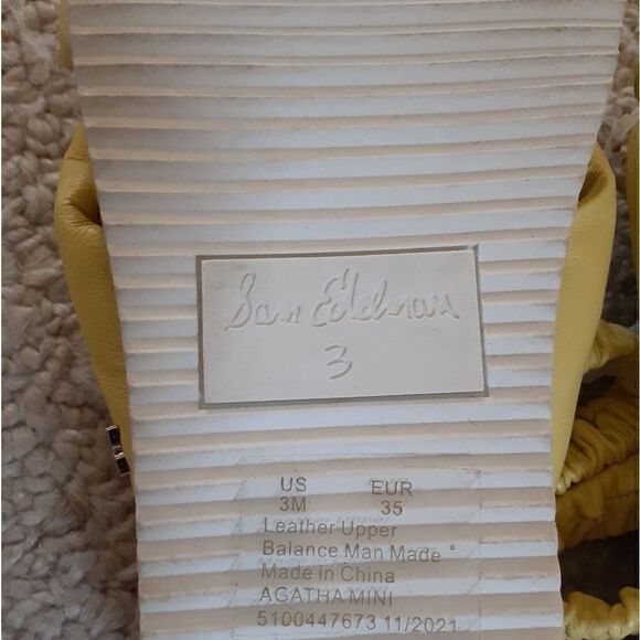 Sam Edelman Agatha Kids Sandal--Butter Yellow, size 3, NWOT, Butter Yellow - Picture 7 of 8